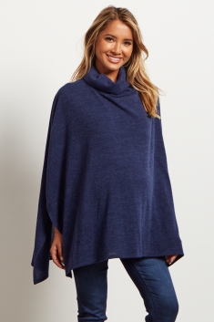 navy blue poncho wrap