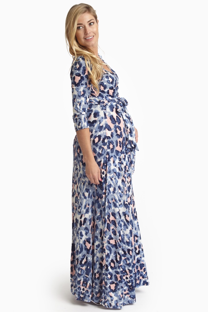 maternity animal print dress