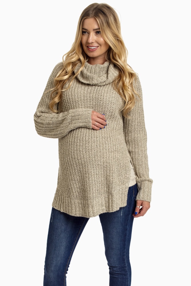 maternity cowl neck sweatshirt