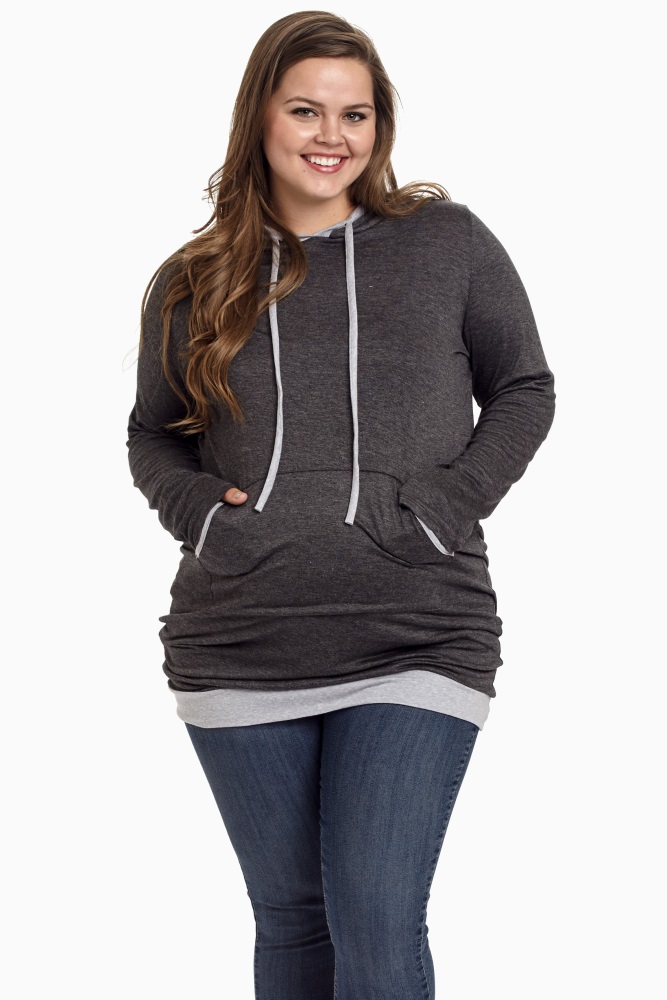 plus size tunic hoodie