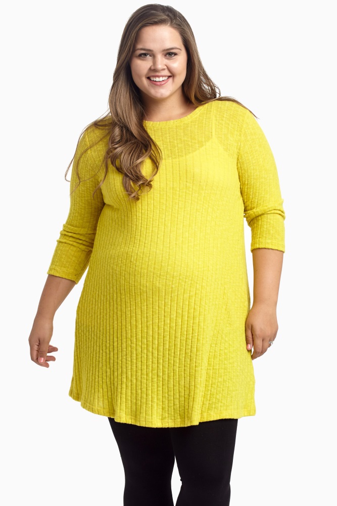 plus size yellow tunic