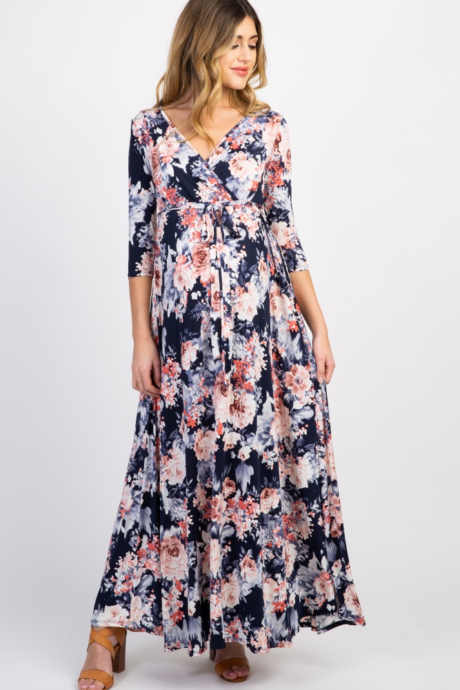 petite long wrap dress