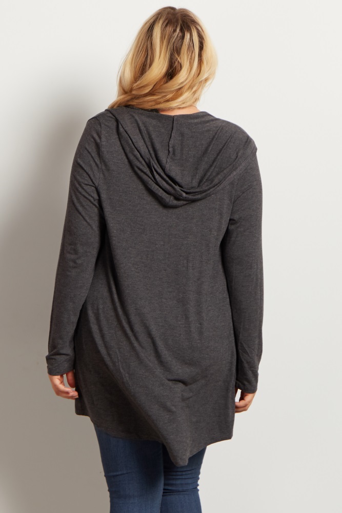 plus size hooded cardigan