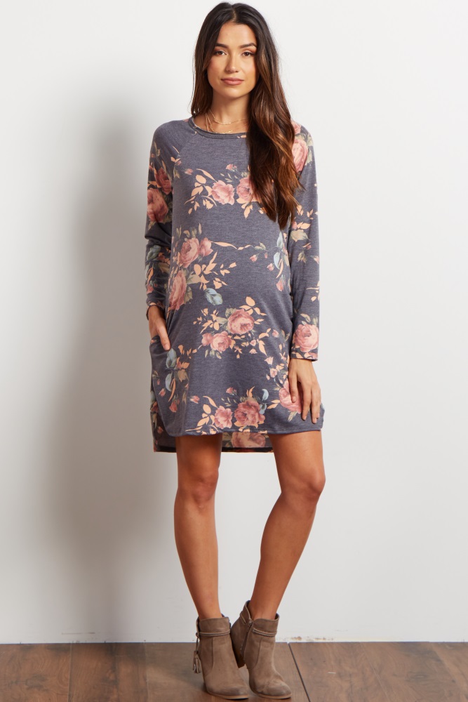 floral sweater dress