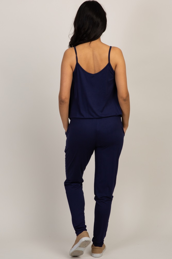baby blue maternity jumpsuit