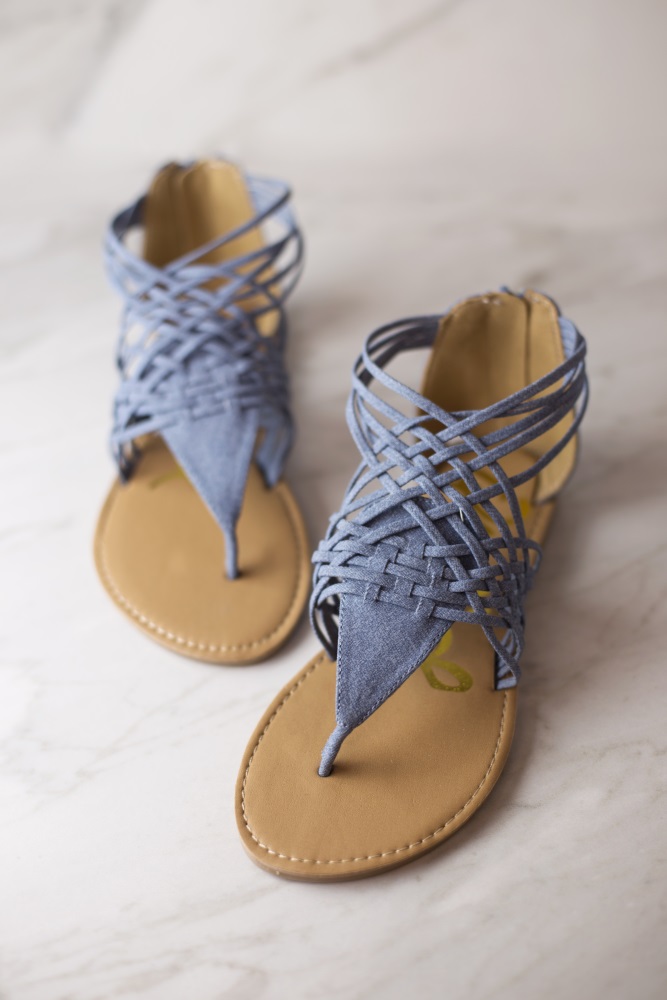 light blue strappy sandals