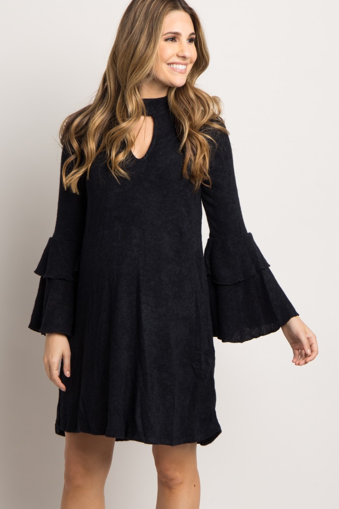 black maternity sweater dress