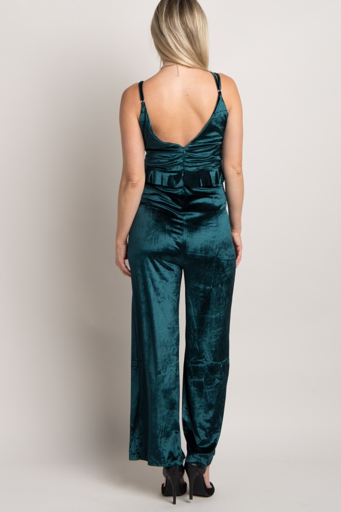 velvet maternity jumpsuit