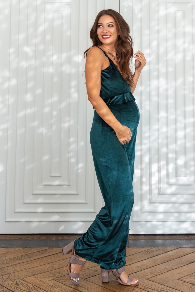 plus size emerald green jumpsuit