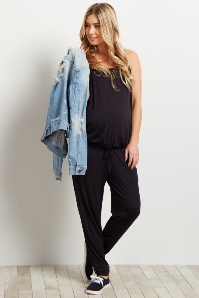 fitted maternity jumpsuit