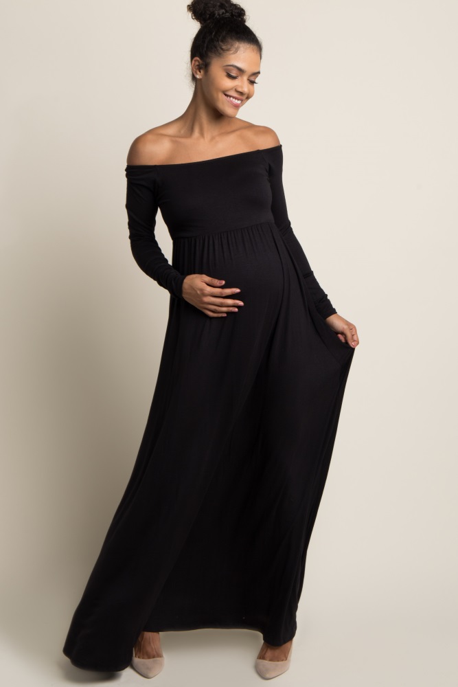 tall black maxi dress