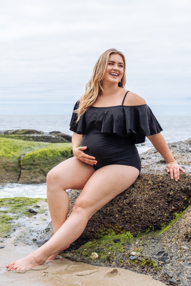 Plus Size Badpak Maternity Swimsuit Tu Sexy Beach Swimsuit With Deep V  Bottoms For Pregnant Women Bikini Set T230607 From Babiq03, $7.02
