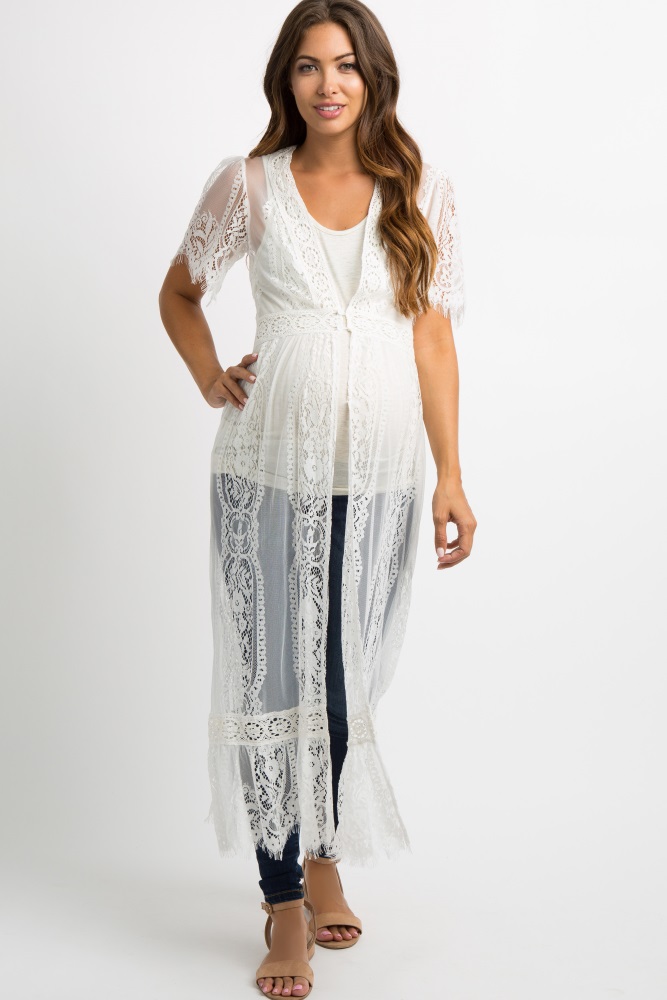 maternity lace kimono