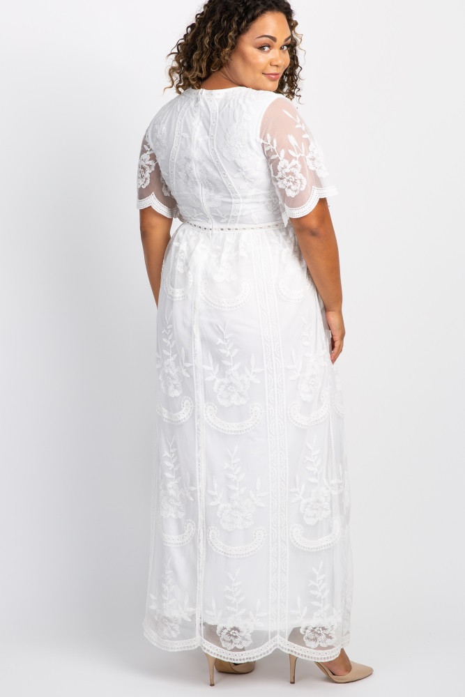 burgundy lace mesh overlay maxi dress