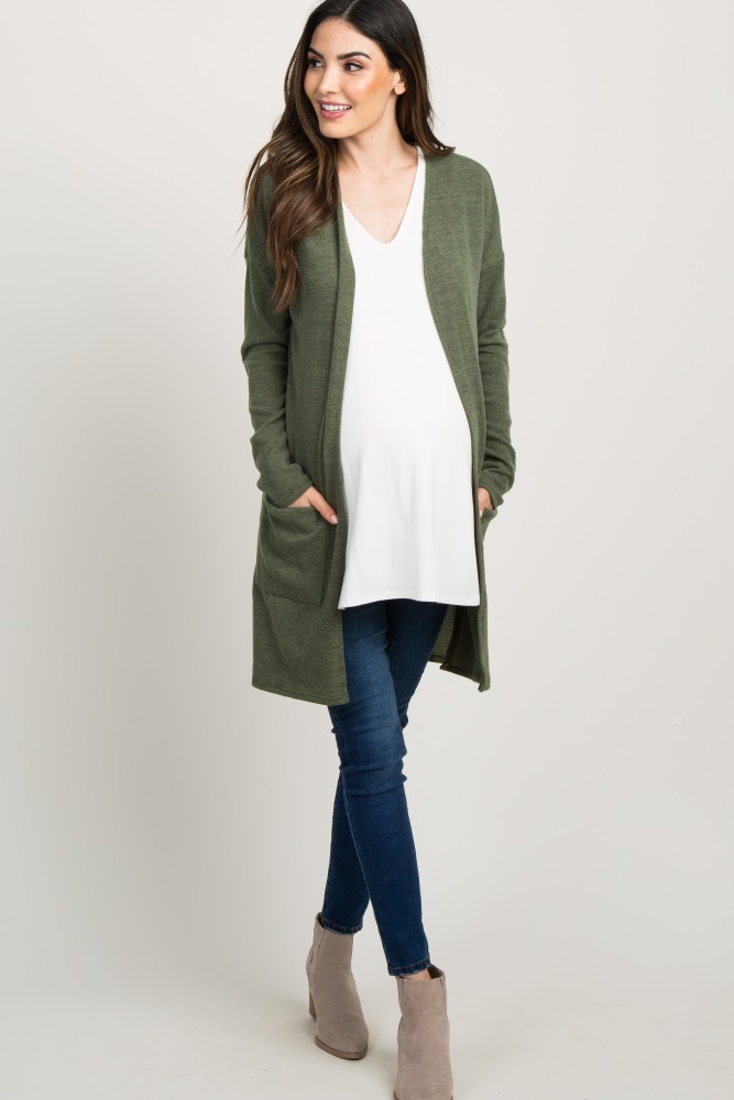 outfits with olive green cardigan
