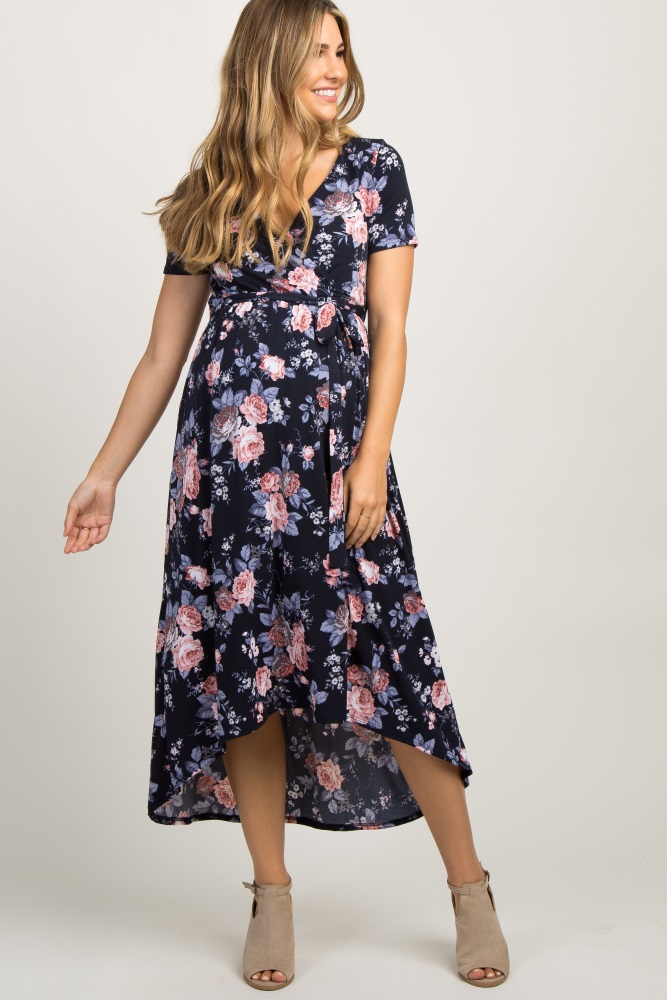 pink blush wrap dress