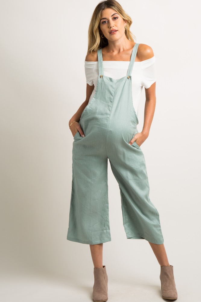 maternity overalls linen