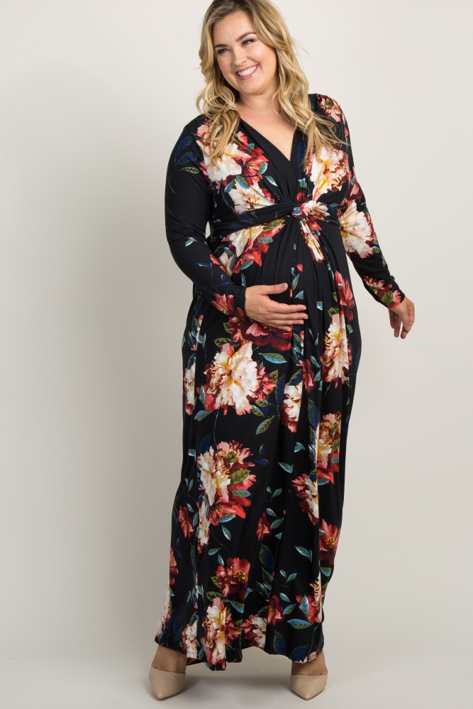 plus maternity maxi dress