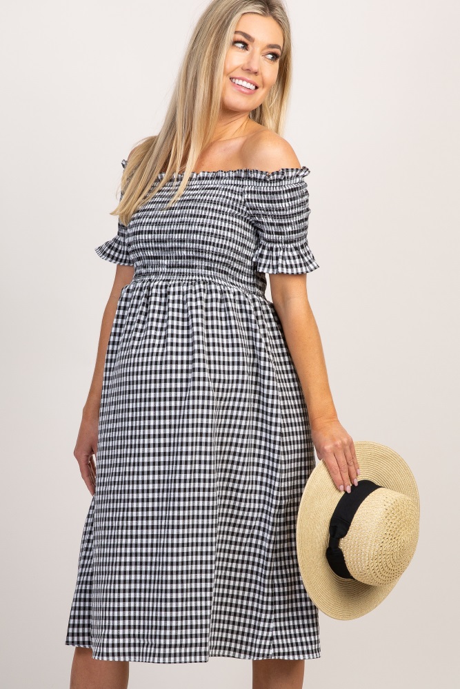 black gingham dress