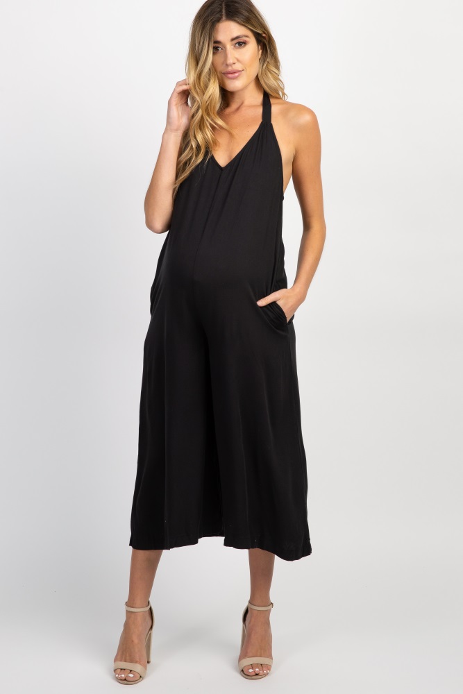 wide leg maternity jumpsuit