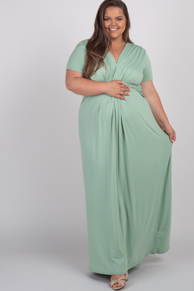 mint green maternity maxi dress