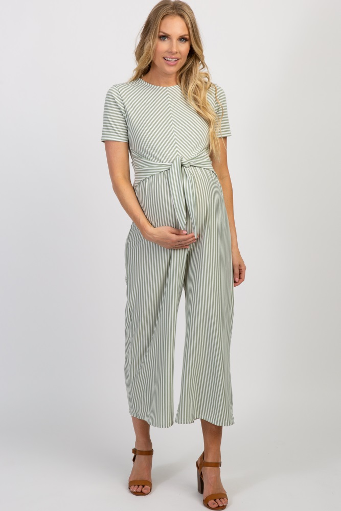 green maternity jumpsuit