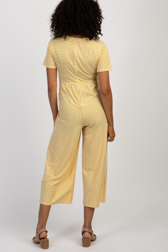 yellow maternity jumpsuit