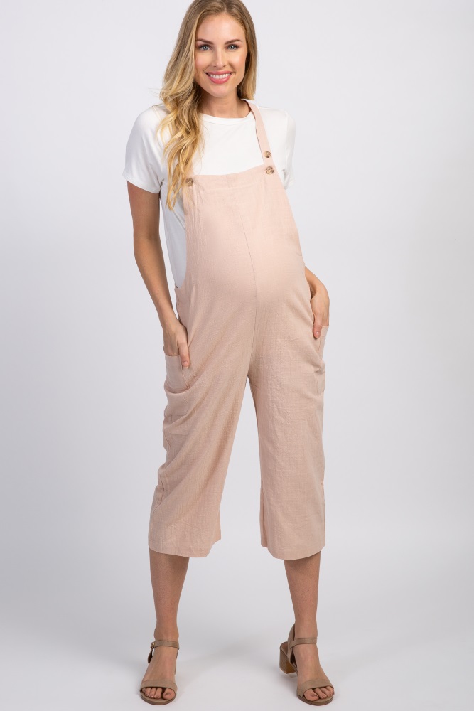 maternity overalls linen