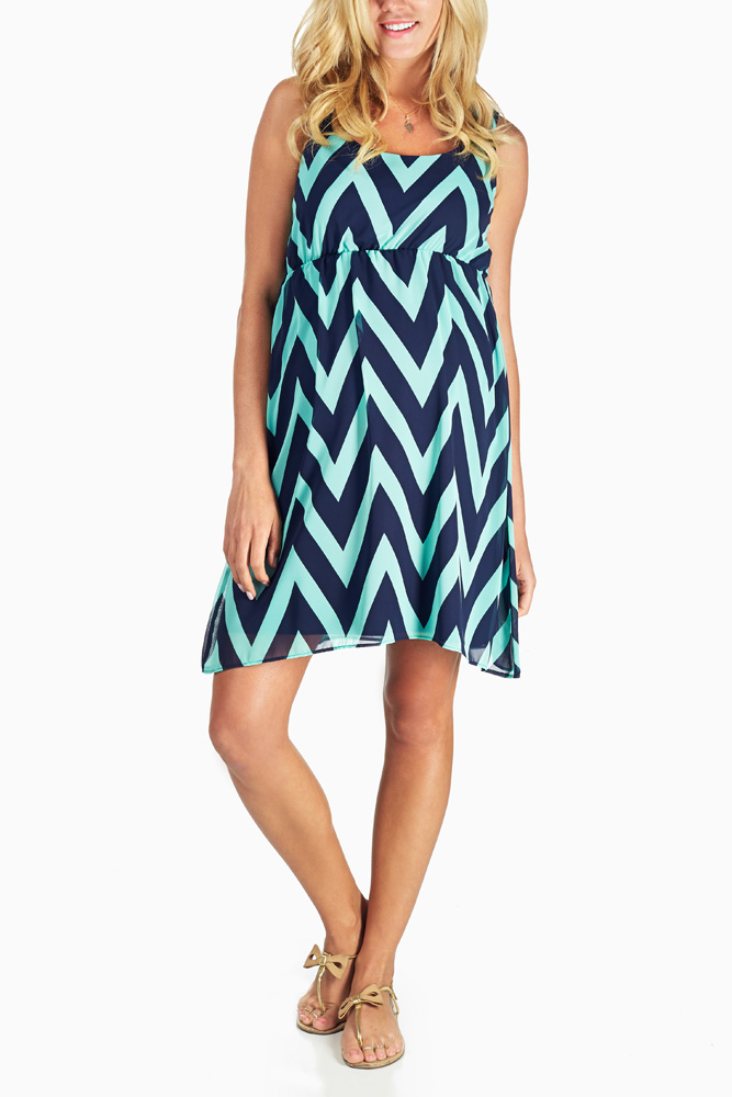 navy blue and teal outfit
