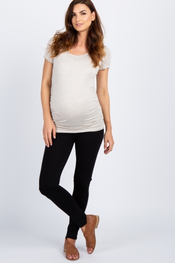 pink blush maternity leggings