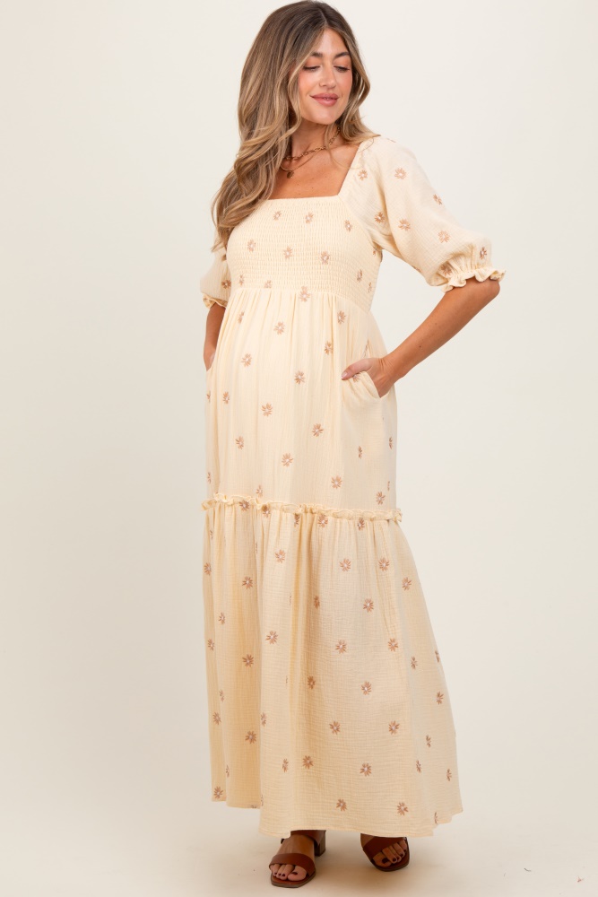 beige nursing dress Everyday Nursing Dress - Beige main image 0