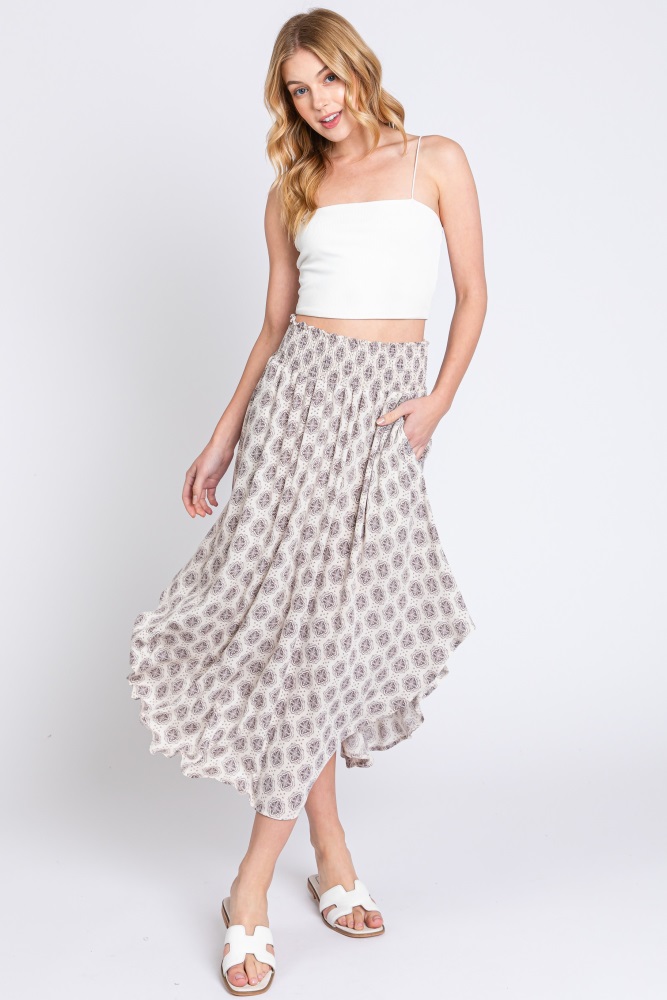 ◆ojos◆ Pocket Bag Long Skirt Grey 22MW-SK03-GR Pocket Bag Long Skirt, OJOS – NUNCHI