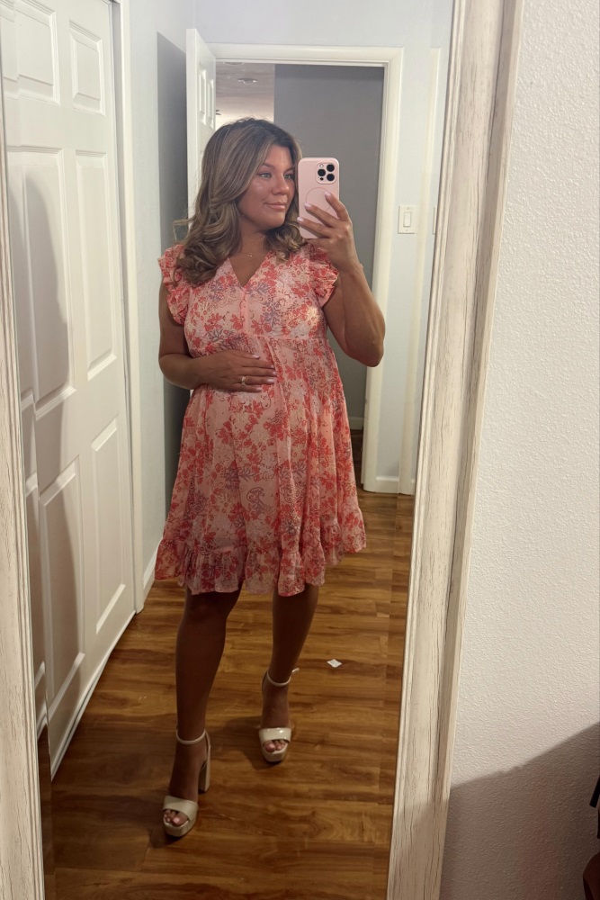 slim fit dress slacks Exude elegance on your special day with this Korean-style one-shoulder –  Maternity Luv main image 0