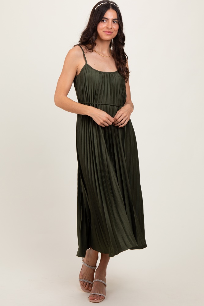 Green Square Neck Shoulder Tie Tulle Maxi Dress  PinkBlush