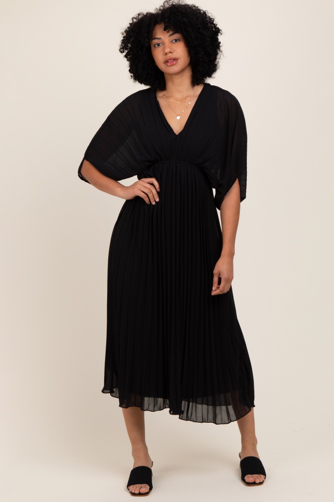 black satin smock dress Patou