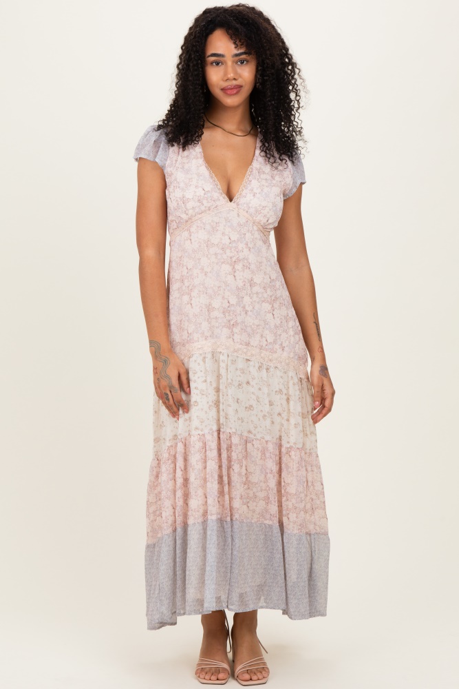 blush pink casual dress Slit Maxi Vacation Getaways Lightweight and easy to style Blush Pink Dress For Women