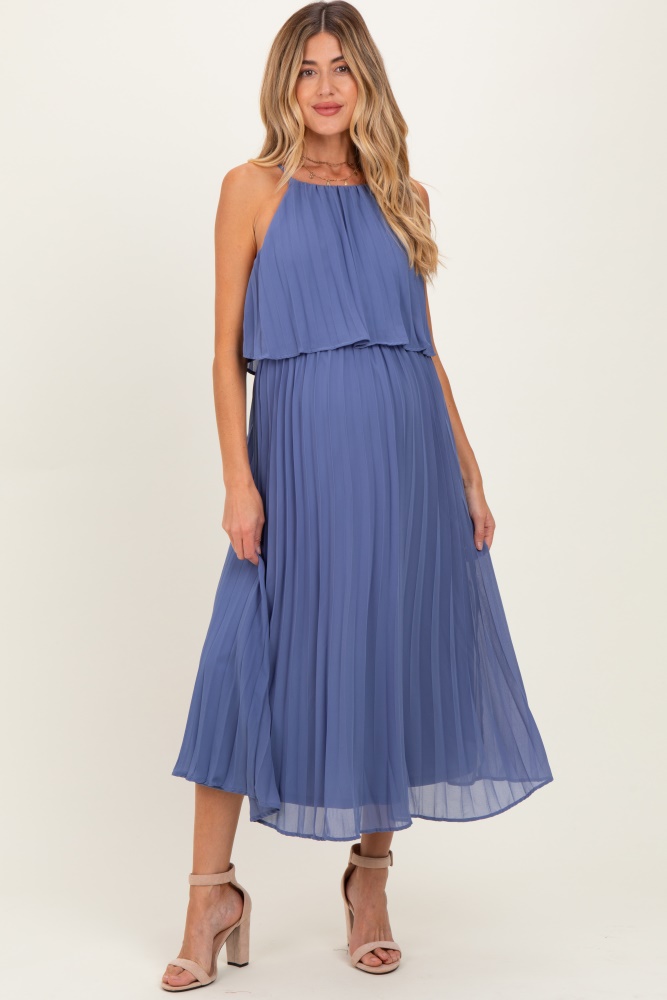 knee length dresses for ladies Strapless A-Line Midi Dress with Deep V-Neck Wedding Guest Dress main image 1