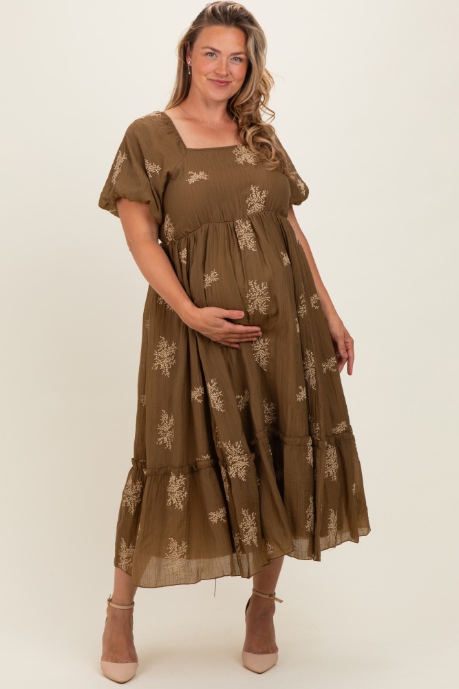 slim fit dress slacks Plus Size Chiffon Double Skirt Off-Shoulder Sheer Maternity Dress