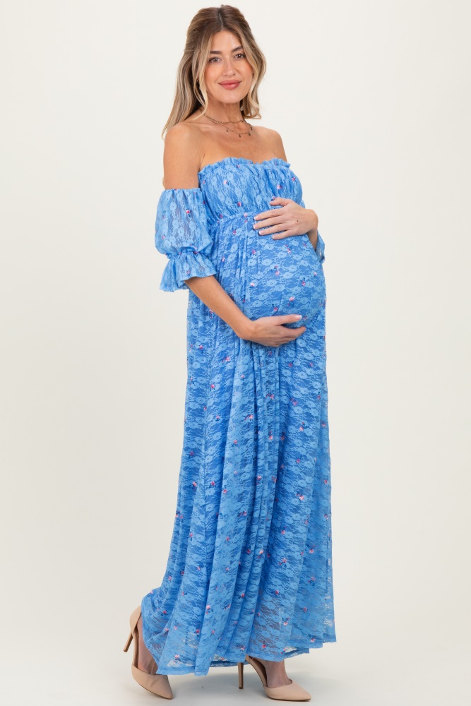 white christmas dresses Pretty Perfect Blush Pink Maternity Ruched Mesh Bardot Maxi Dress – Club L  London