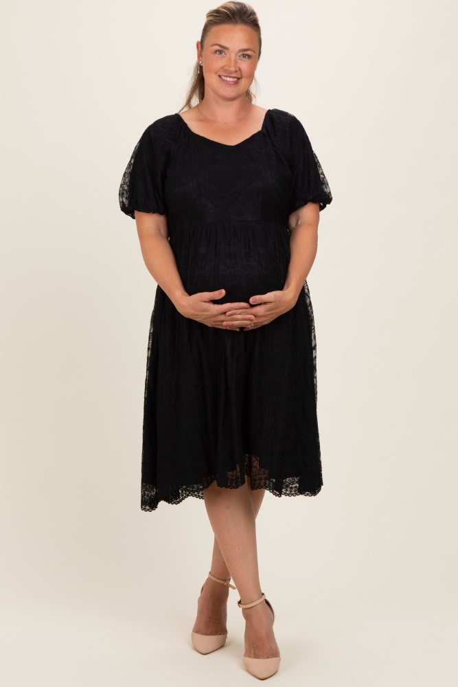 knee length dresses for ladies Bearsland Women's Maternity Midi Dress Short Sleeve Casual Beach Pregn