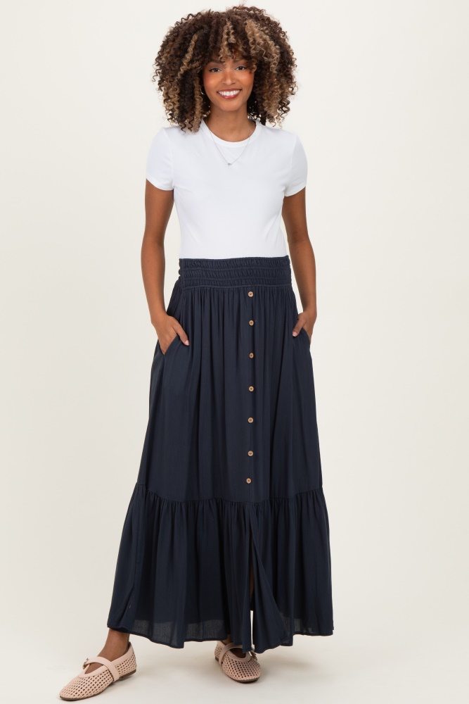 midi summer dress with pockets Midi summer shirt dress with pockets women 4845