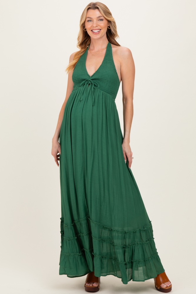 green emerald velvet dress See-Through Half Sleeves A Line Maternity Dress