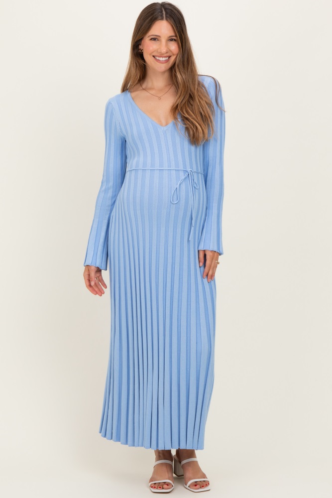 knee length dresses for ladies ZESICA Turtleneck Tie Waist Ribbed Knit A Line Midi Dresses – zesica main image 1