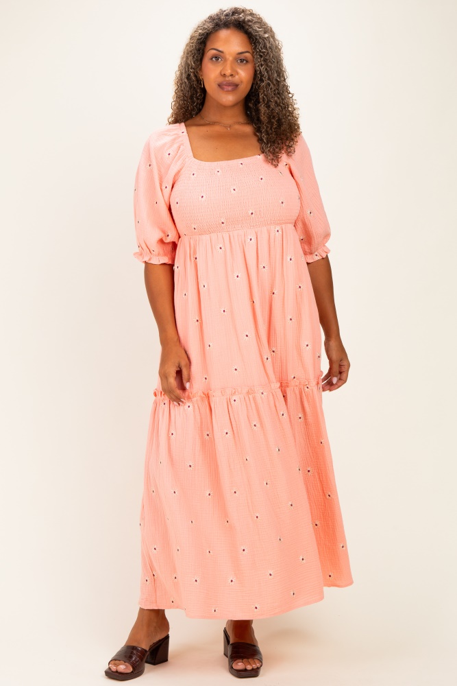 Rose Puff Rib Plus Babydoll Dress – PinkBlush
