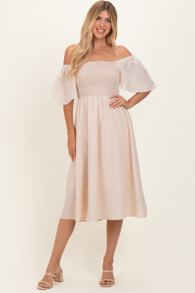 casual blush pink dress Casual Blush Color Maxi Dress Blush Maxi Dress Casual Smocked-Waist Maxi Dress Blush
