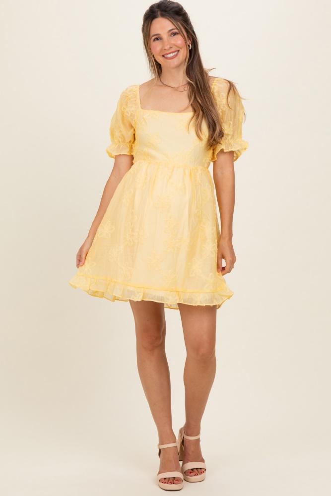 yellow off the shoulder maternity dress Monroe Maxi Dress in Butter Yellow