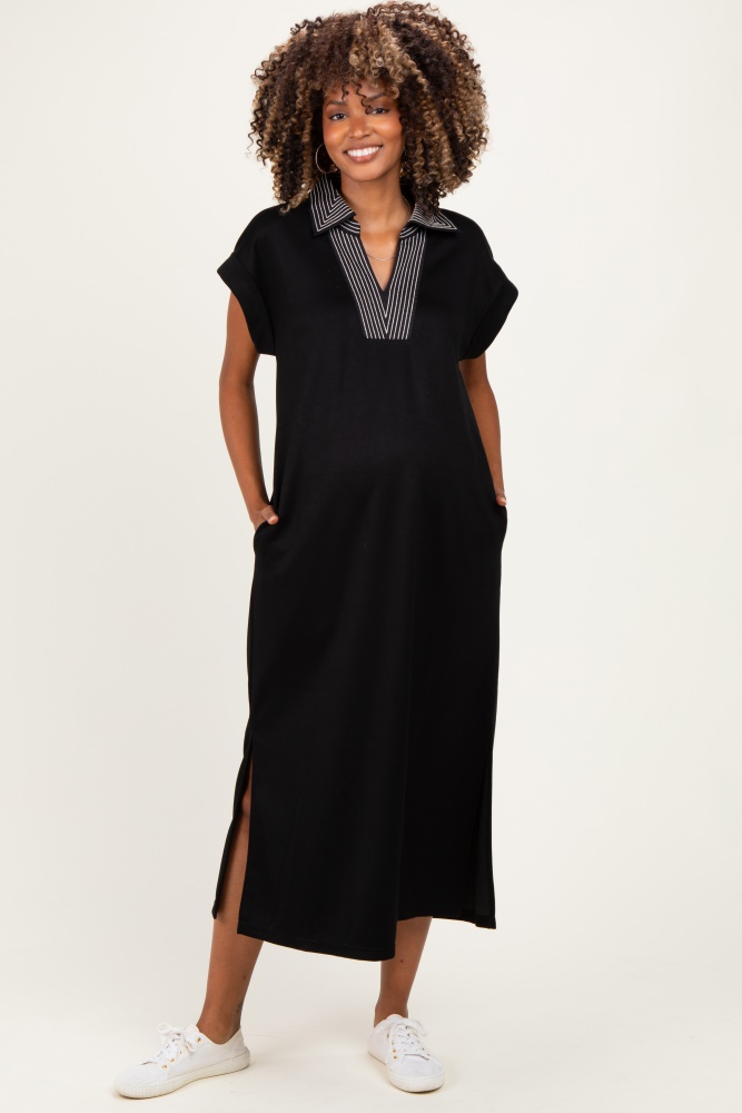 affordable maternity dress Women's Short Sleeve Casual Pregnancy Dresses Rib Knit V Neck Pregnant Clothes with Belt Black M FABRIC DESCRIPTION CRZ YOGA Womens Butterluxe Sleeveless