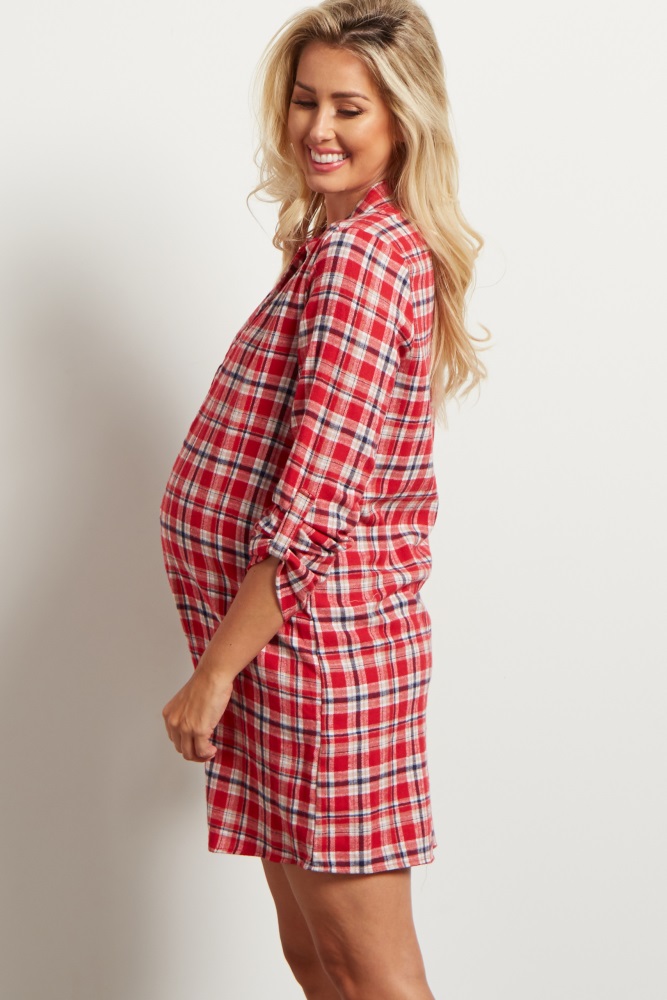 Flannel maternity dress Clearance