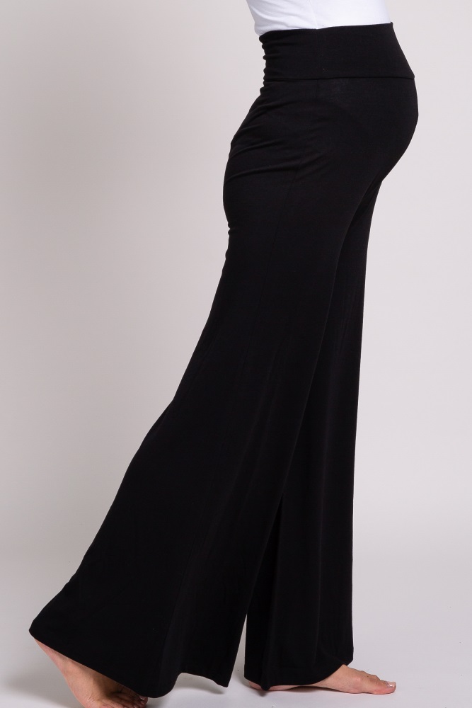 Black Wide Leg Maternity Lounge Pants