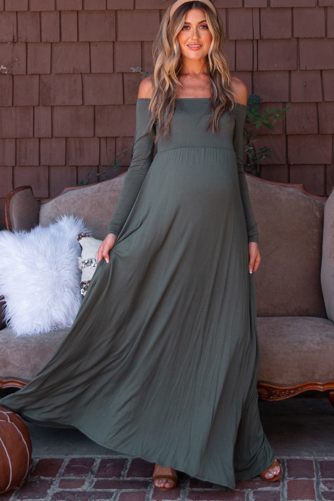 solid maxi dress